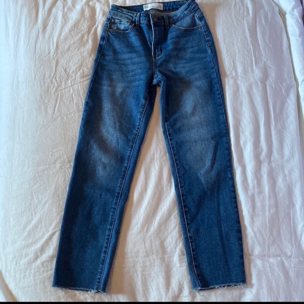 RSQ Women's High Rise Straight Leg Jeans Medium Wash